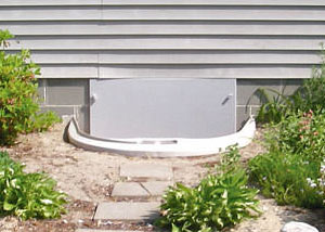plastic crawl space access well installed in a Scranton crawl space